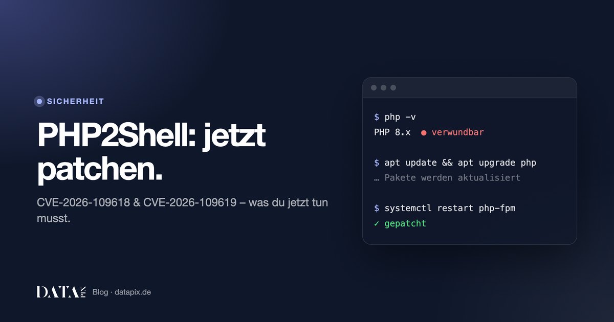 PHP2Shell: Terminal mit PHP-Versionsprüfung und Patch-Befehlen