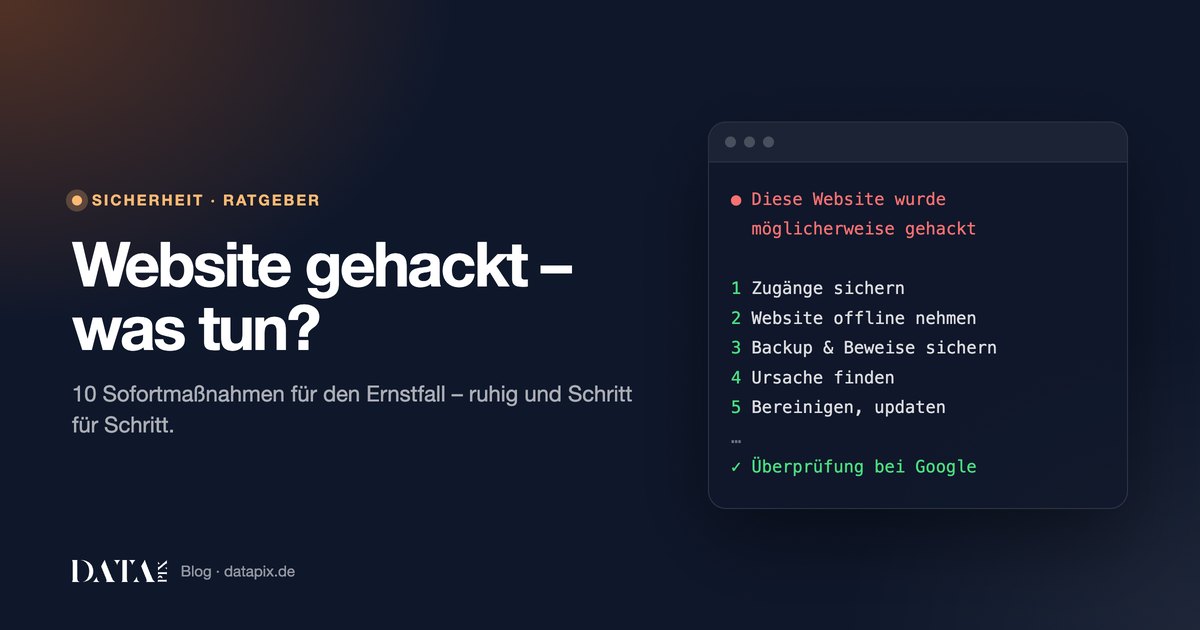 Website gehackt: Warnhinweis im Browser vor einer kompromittierten Seite