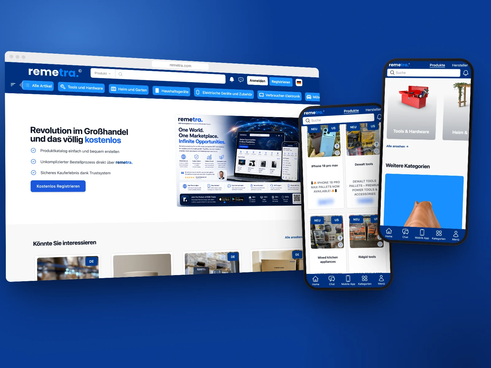 remetra: B2B-Marktplatz & native App