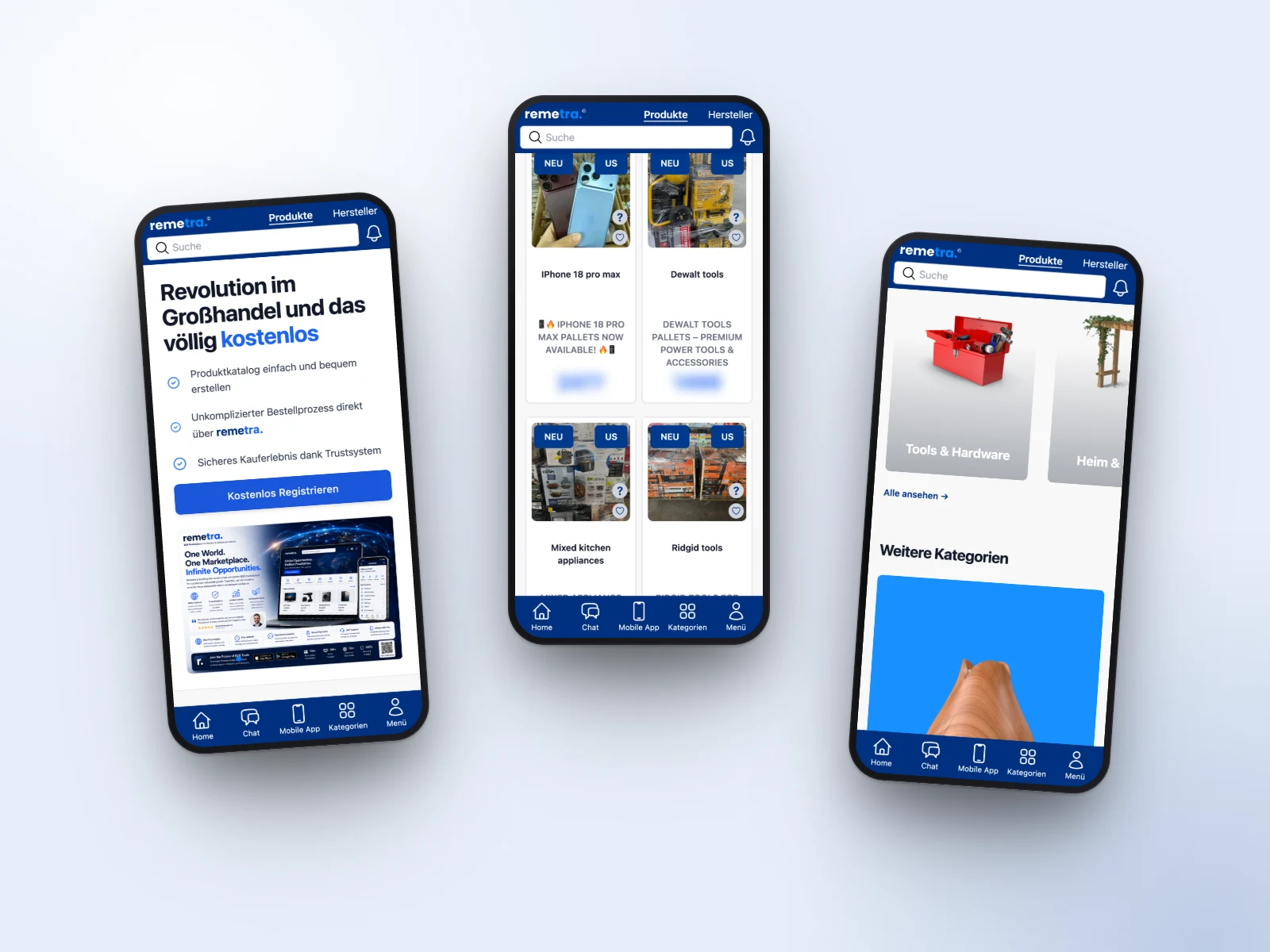 remetra auf drei Smartphones